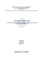 Mechanisms of 'Climate Conflict': The Relevance of Local Contexts for Understanding the Relationship Between Climate Change and Communal Conflict in Chad