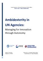 Ambidexterity in UN Agencies: Managing for Innovation through Autonomy
