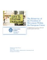 The Relativity of the Freedom of Movement Within the European Union: A Q-Methodological research to understand the public opinion of the French