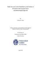 Public Discourses in the Netherlands on the Freedom of Movement in the European Union: a Q-Methodological Approach