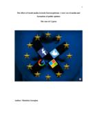 The effect of Social media towards Euroscepticism: A new era  of media and formation of public opinion
