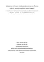 Globalization and Income Distribution: Determining the effects of trade and domestic variables on income inequality