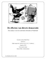 De effecten van directe democratie. Een analyse van twee nationale referenda in Nederland