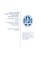 About consumer protection regulation and its price-increasing effect: examining the relationship between the introduction of regulation that protects (potential) mortgage debtors and banking spreads regarding mortgages