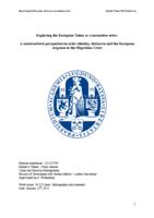 Exploring the European Union as a normative actor: a constructivist perspective on actor identity, discourse and the European response to the Migration Crisis