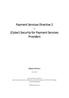 Payment Services Directive 2 – (Cyber) Security for Payment Services Providers