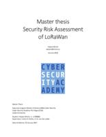 Security Risk Assessment of LoRaWan