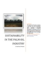Sustainability in the palm oil industry; a case study of Malaysia