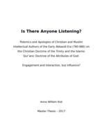 Is there anyone listening? Christian-Islamic polemics 780-870