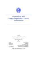Cotunneling with Energy-Dependent Contact Transmission