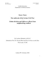 The outbreak of the Syrian Civil War; Ethnic division and spill-over effects from neighbouring conflicts