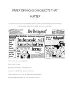 Paper opinions on objects that matte: an analysis of the Dutch printed media coverage regarding the restitution of colonial objects between 1950-1995 and 2015