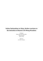 Online Nationalism in China: Weibo reactions to the detention of Huawei CFO Meng Wanzhou