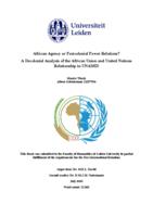 African Agency or Postcolonial Power Relations? A Decolonial Analysis of the African Union and United Nations Relationship in UNAMID