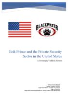 Erik Prince and the Private Security Sector in the United States: A Seemingly Unlikely Return