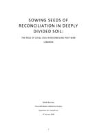 Sowing seeds of reconciliation in deeply divided soil: The role of local CSOs in reconciling post-war Lebanon