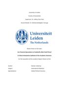 Can Financial Speculation on Foodstuffs affect Food Prices: A Critical Interpretive Synthesis of the Academic Literature