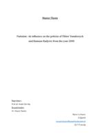 Putinism : its influence on the policies of Viktor Yanukovych and Ramzan Kadyrov from the year 2000