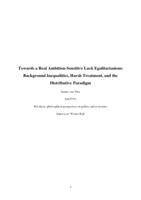 Towards a Real Ambition-Sensitive Luck Egalitarianism: Background Inequalities, Harsh Treatment, and the Distributive Paradigm