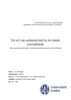 De rol van authenticiteit in de lokale journalistiek