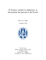 Il sistema verbale in algherese: la formazione del passato e del futuro