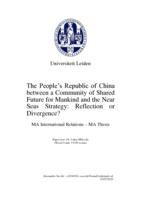 The People’s Republic of China between a Community of Shared Future for Mankind and the Near Seas Strategy: Reflection or Divergence?
