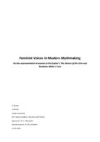 Feminist Voices in Modern Mythmaking: On the representation of women in Pat Barker’s The Silence of the Girls and Madeline Miller’s Circe