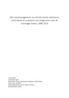 Het risicomanagement van de HAL bij het selecteren, controleren en assisteren van emigranten naar de Verenigde Staten, 1880-1914