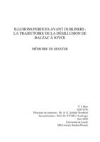 Illusions perdues avant Dubliners: la trajectoire de la désillusion de Balzac à Joyce