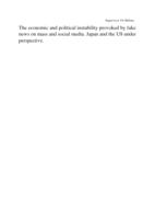 The economic and political instability provoked by fake news on mass and social media. Japan and the US under perspective