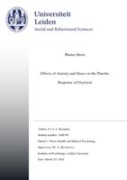 Effects of anxiety and stress on the placebo response of Oxytocin