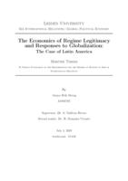 The Economics of Regime Legitimacyand Responses to Globalization:The Case of Latin America