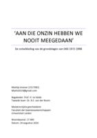 'Aan die onzin hebben wij nooit meegedaan' De ontwikkeling van de grondslagen van D66 1972-1998
