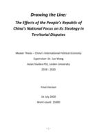 Drawing the Line: The Effects of the People’s Republic of China’s National Focus on its Strategy in Territorial Disputes
