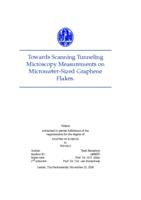 Towards Scanning Tunneling Microscopy Measurements on Micrometer-Sized Graphene Flakes