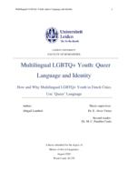 Multilingual LGBTQ+ Youth: Queer Language and Identity