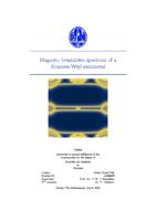 Magnetic breakdown spectrum of a Kramers-Weyl semimetal