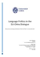 Language Politics in the EU-China Dialogue: Discourse as a meeting point between ‘East’ and ‘West’ in a new world order