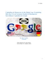 Capitalism & Democracy in the Digital Age: Examining How the USA & Germany Enable & Disempower Surveillance Capitalism & Google