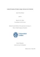 Gendered Perceptions of Profanity Amongst Adolescents in the Netherlands