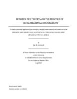 BETWEEN THE THEORY AND THE PRACTICE OF HUMANITARIAN ACCOUNTABILITY