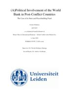 (A)Political Involvement of the World Bank in Post-Conflict Countries