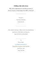 Fiddling while Juba burns: Why did the implementation of the Responsibility to Protect doctrine in South Sudan from 2005 to 2018 fail?