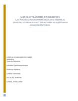 MAS QUE TRÁNSITO, UN DERECHO. LAS POLÍTICAS MIGRATORIAS MEXICANAS FRENTE AL DERECHO INTERNACIONAL Y LOS ACTORES HUMANITARIOS COMO PROTECTORES.