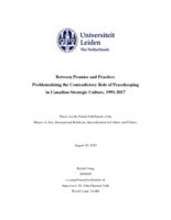 Between Promise and Practice:  Problematizing the Contradictory Role of Peacekeeping in Canadian Strategic Culture, 1991-2017