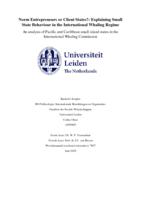 Norm Entrepreneurs or Client States?: Explaining Small State Behaviour in the International Whaling Regime: An analysis of Pacific and Caribbean small island states in the International Whaling Commission