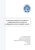 De zoektocht naar integriteit: Een kwantitatief en kwalitatief onderzoek naar de invloed van bevolkingsgrootte op de mate van politieke corruptie