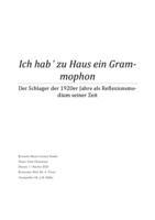 Ich hab' zu Haus ein Grammophon