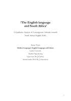 'The English Language and South Africa'