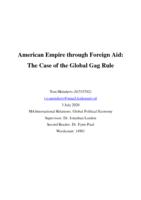 American Empire through Foreign Aid